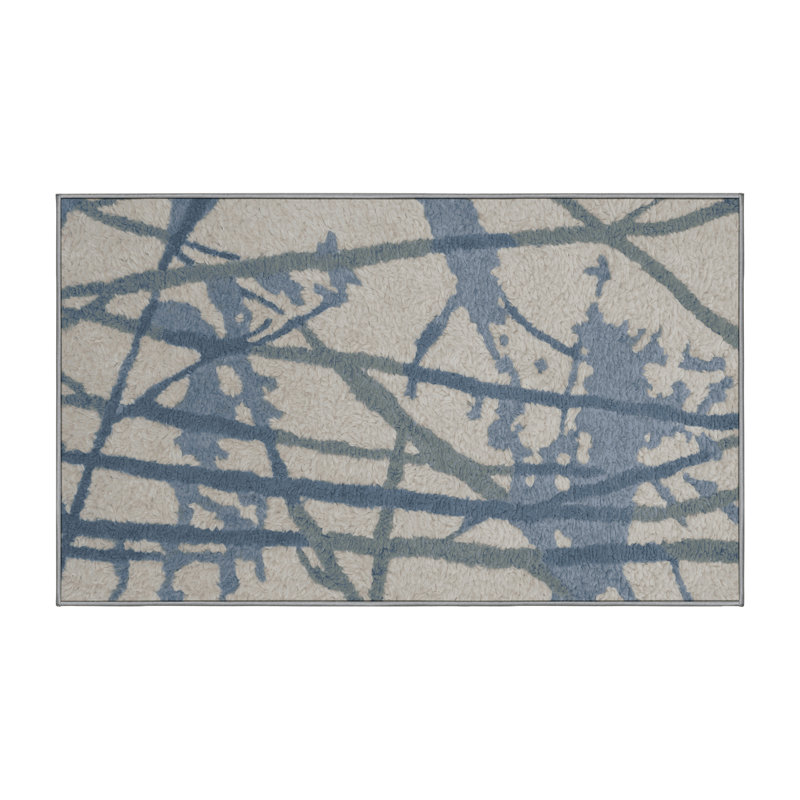 Machine Washable Gray Area Rug, Runner 2' x 5'