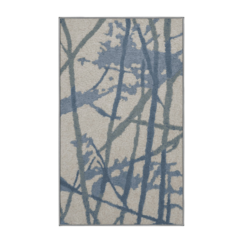 Tapis gris soyeux et moelleux, Rectangle 6 pi x 9 pi