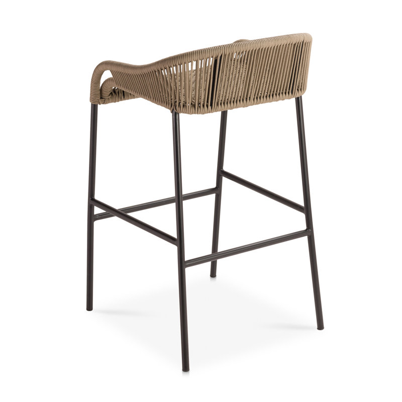 Belmont Powder Coated Aluminum Stool, 24" H, Taupe