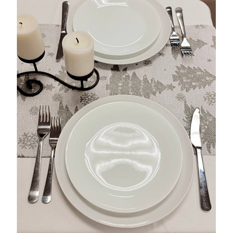 Chemin de table Silver Pine Trees F07M5-9A