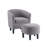 Anges Upholstered Barrel Chair with Ottoman-56593336