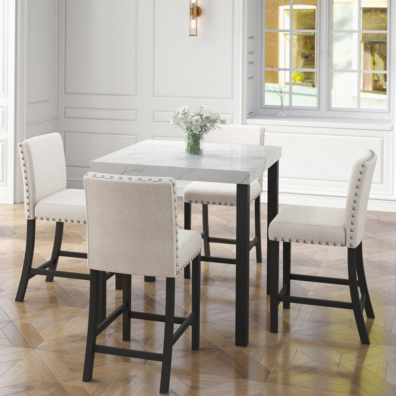 Orgesa 5 Piece Dining Set, Dining Table Set, Kitchen Table Set, Kitchen Table And Chairs