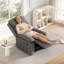 3-Position Padded Seat Upholstered Recliner with Adjustable Legrest and Backrest-1396791247