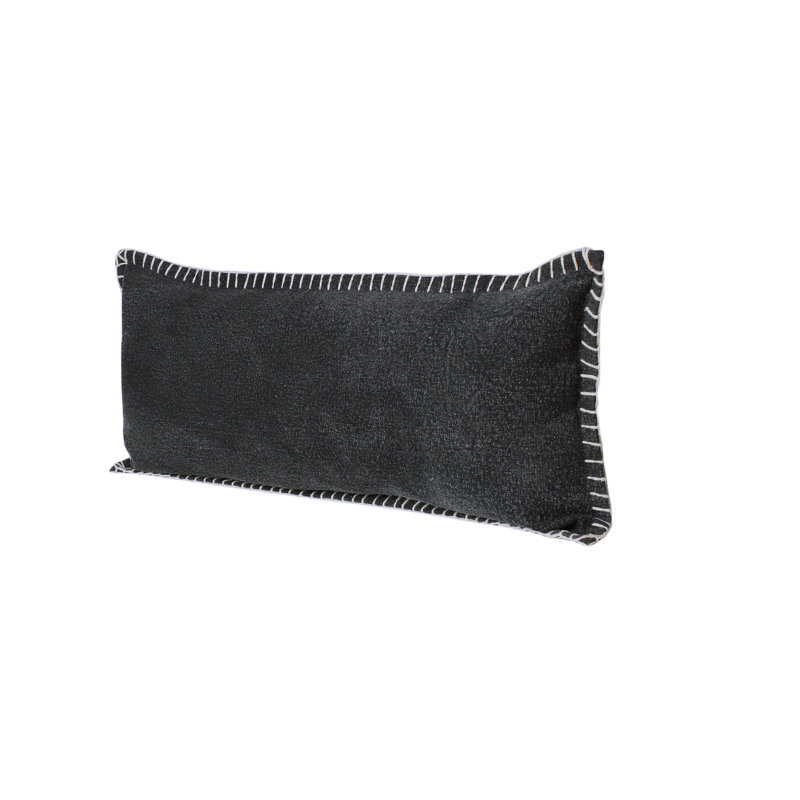 Coussin en coton Vital, Noir, Polyester