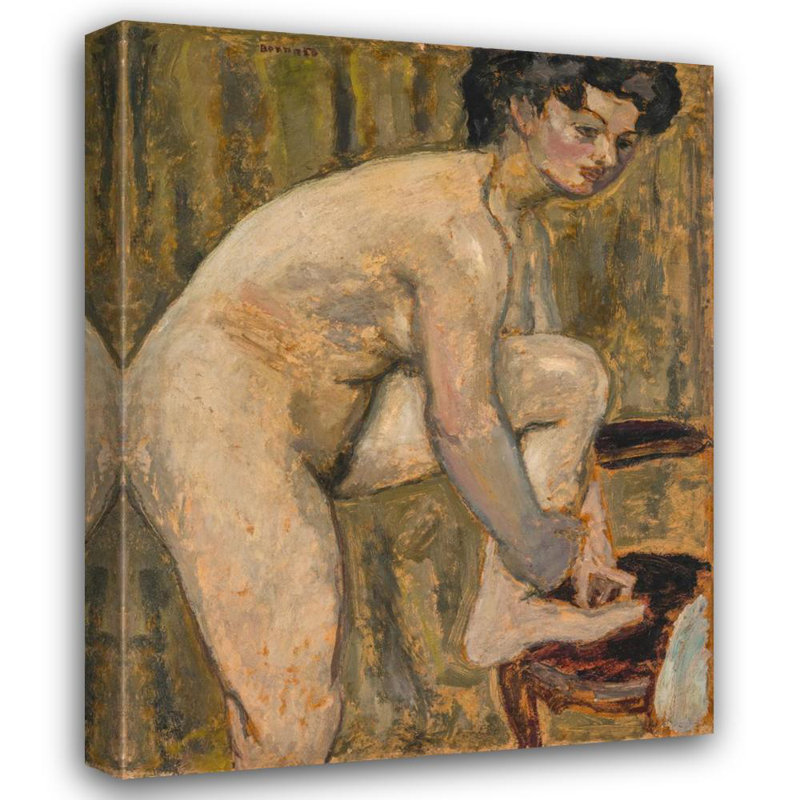 "Nude" par Pierre Bonnard - Art mural sur toile tendue avec châssis, H 24 po x l 17 po