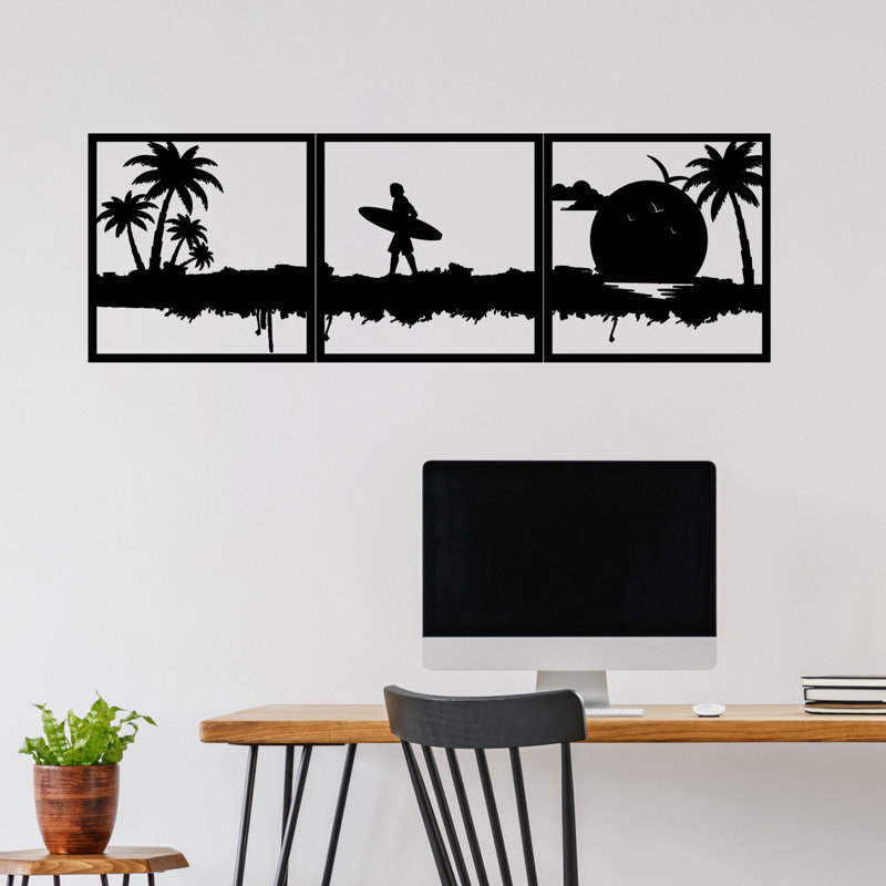Ensemble de 3 décorations murales d'été