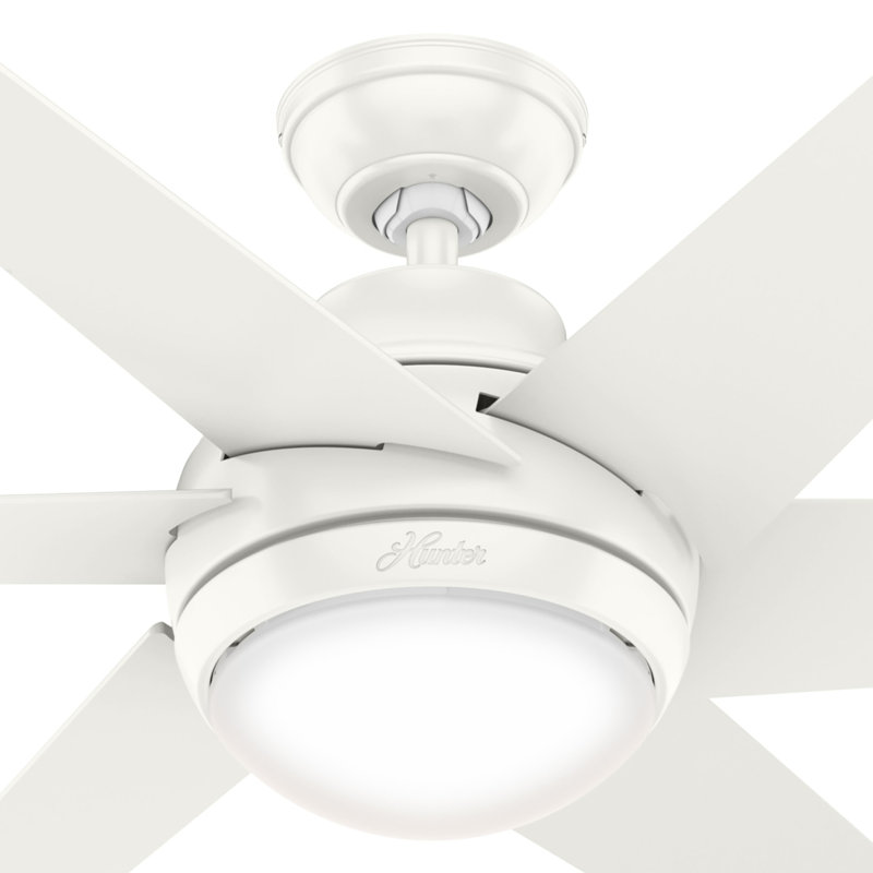 Sotto 52" Brushed Nickel Modern Ceiling Fan with LED Light and Remote