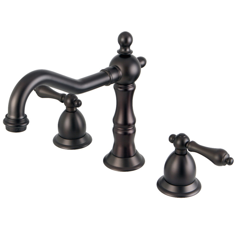 Vintage Lavatory Widespread Bathroom Faucet with Drain Assembly, Oil Rubbed Bronze