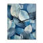 Harmonie des feuilles grises et bleues - Très grandes horloges murales florales-68551150