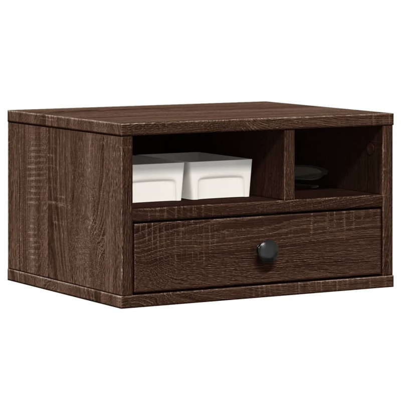 22.5cm H x 40cm W Printer Stand, Brown Oak
