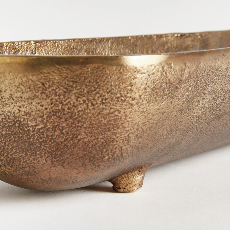 Hayrulla Handmade Aluminum Decorative Bowl 1, 3.25" H x 28.75" W x 6" D