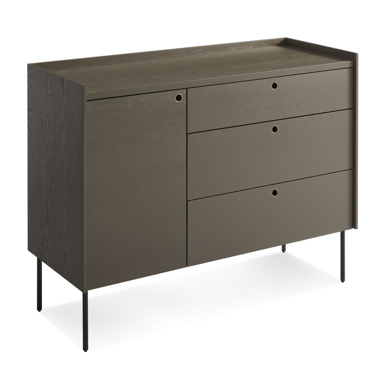 Peek 49'' W Solid Wood Sideboard, Dark Olive
