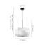 Luminaire suspendu pour îlot de cuisine 1 lumière en soie