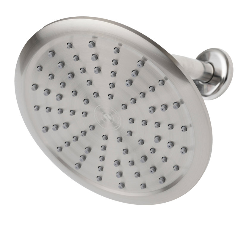 Brushed Nickel 8-Inch Round Rain Shower Head