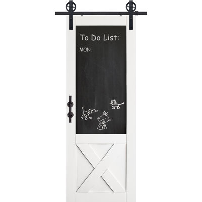 Solid + Manufactured Wood Matte without Installation Hardware Kit Barn Door