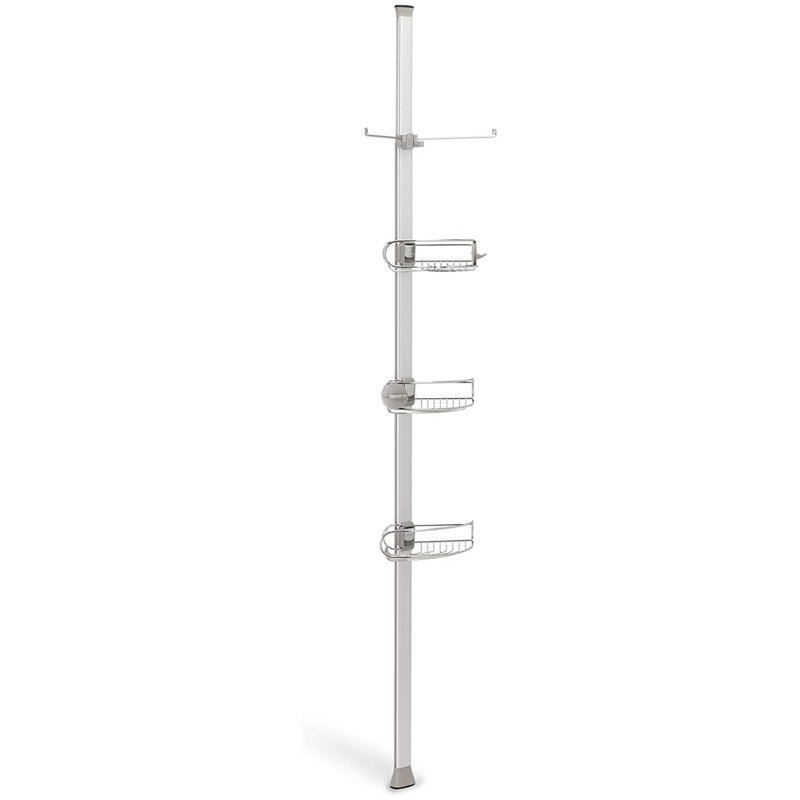 Stainless Steel Adjustable Tension Pole Shower Caddy