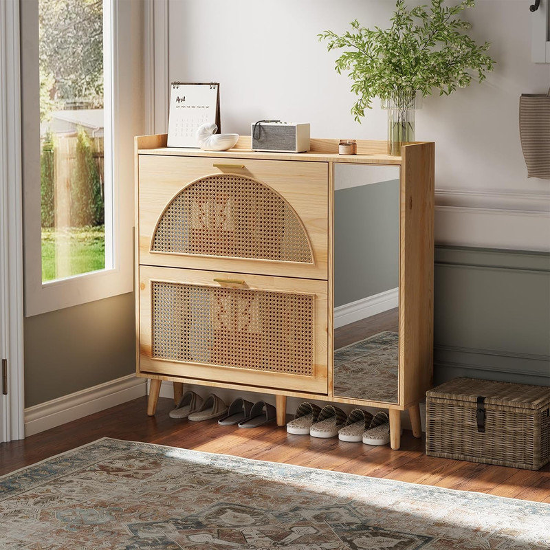 Armoire de rangement pour chaussures Natural Rattan
