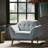 Lounge Chair With High Foam - Blue Upholstery, Button Back Extra Tufting,-2117762461