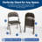 Red Barrel Studio® Sudden Comfort Deluxe Cinnabar Vinyl Seat Padded Folding Chair, (Set of 4)