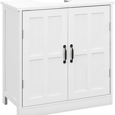 Adjustable Shelf Bathroom Furniture, White, Optimizing Space White Sink Chest With For Practical Use