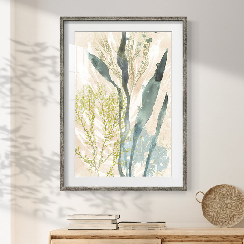 «Vintage Ocean Jewels I», impression encadrée, Vieilli, H 28,5 po x l 20,5 po