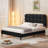 Aadi Upholstered Headboard, Platform Bed with Strong Wooden Slats Support, Two Bed Forms Design-708114366-708114338