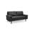 Aisha 70" Faux Leather Square Arm Loveseat-91527612