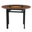 Ensemble de table de salle à manger moderne avec rangement, grain de bois et verre à thé pour la maison