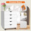 Commode 5 tiroirs - Armoires de rangement Commode en bois avec roulettes-45342956