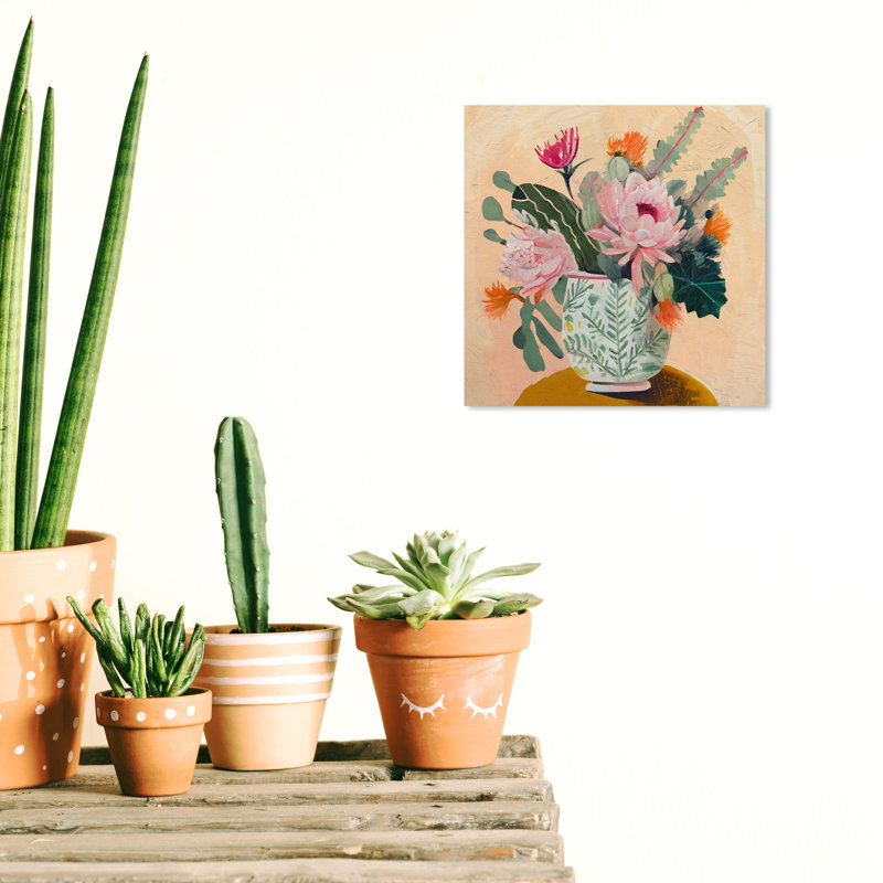 «Cactus Floral Vase», impression sur toile tendue, L 12 po x H 12 po x P 0,8 po