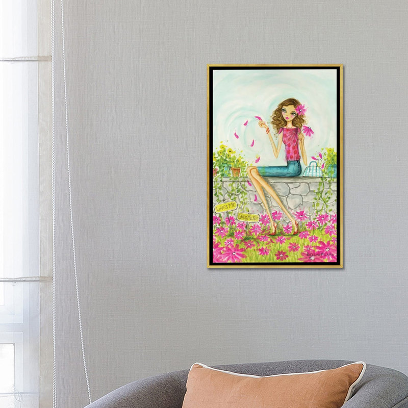 Entertainment, 26" H x 18" W x 1.5" D, Gold Framed Canvas