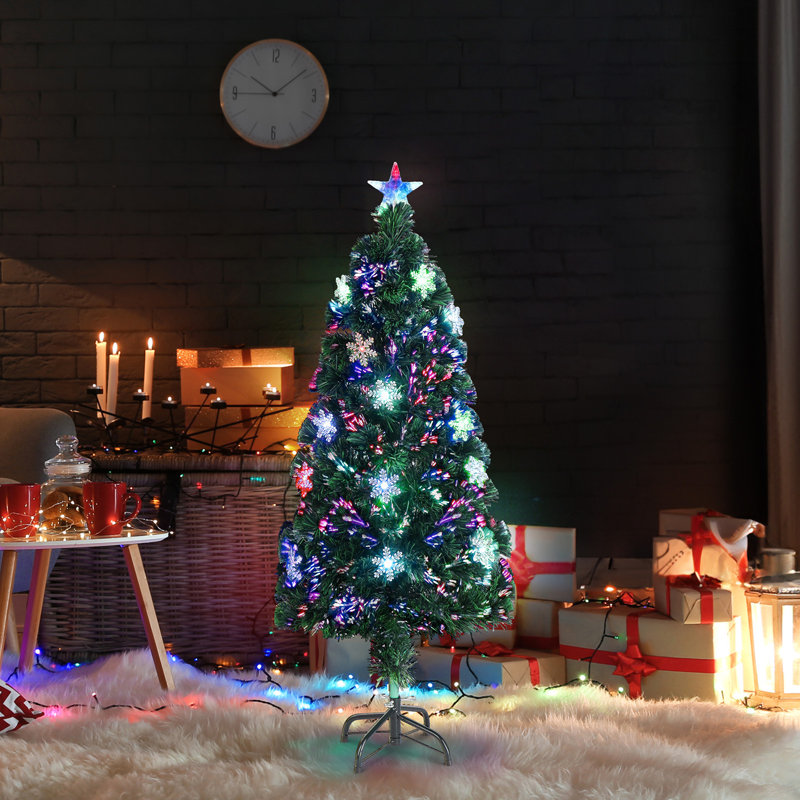 Lighted Artificial Pine Christmas Tree
