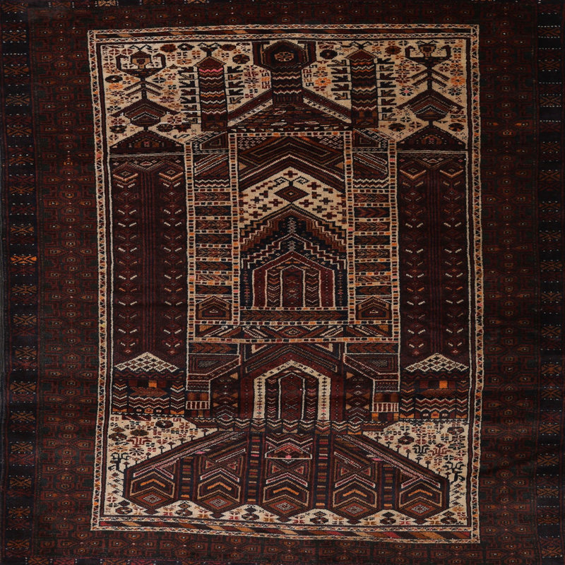 Southwestern Indoor Rug, Round 7'