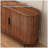 47" W Walnut Buffet Sideboard Cabinet, Fluted Storage Accent Cabinet with Curvy Edge, Sliding Door Credenza Console Table for Living Room, Dining Room, Kitchen, Hallway