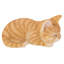 Tabby Kitten Sleeping Statue-209440241