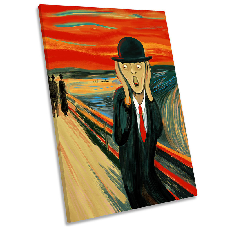X8282 The Scream Modern - Wrapped Canvas Art Prints, 45.7cm H x 30.5cm W x 2cm D