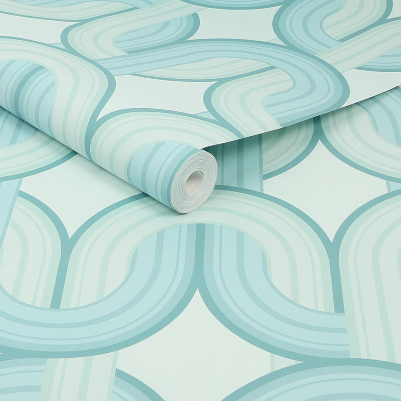 Envy In the Loop Geometric Wallpaper, Green