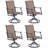 Outdoor Dining Chairs Set Of 2, 360°Swivel Patio Dining Chair With PVC-coated polyester Fabric, Outdoor Metal Armchair All Weather Resistant, Ergonomic Comfort, Perfect For Patio, Backyard, Balcony-1973974103