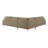 Norborne 102 In. Modern Leather Sectional Sofa In Khaki With Tufted Back And Track Arms-158220136