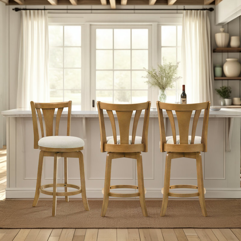 Tabouret de bar Beckett, Tabouret de bar (siège d'une hauteur de 30,25 po), Brun, Beige