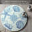Chorleywood Coastal Sketch Tempered Glass Lazy Susan Turntable