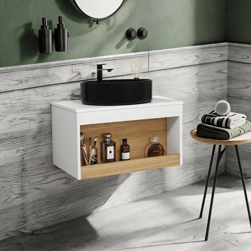Meuble-lavabo flottant 24 "Aura (RTA) Aura, L 23,63 po, Noir