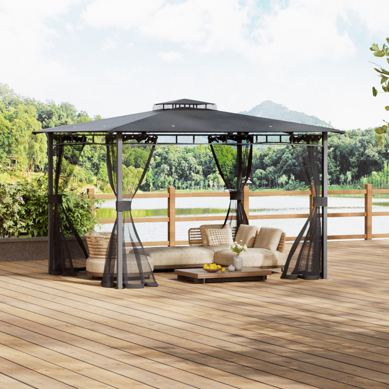 2.7m x 3.6m Metal Pergola