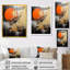 Forme de lune orange - art mural abstrait-1335357967-1335357977