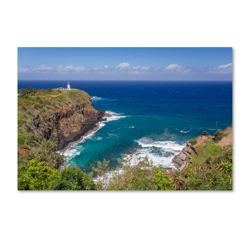 Kilauea Lighthouse Coastal Landscape Canvas Art Print