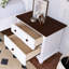 Table de bout de table de chevet en bois 27,6 po en blanc avec 2 tiroirs