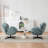 Upholstered Tufted Swivel Accent Chair-943064303