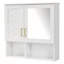 Armoire de toilette murale 2 en 1 avec tablettes réglables et portes à fermeture en douceur pour salles de bain modernes-1746026271