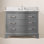 Meuble-lavabo simple en bois massif et manufacturé avec plateau en marbre Fiona