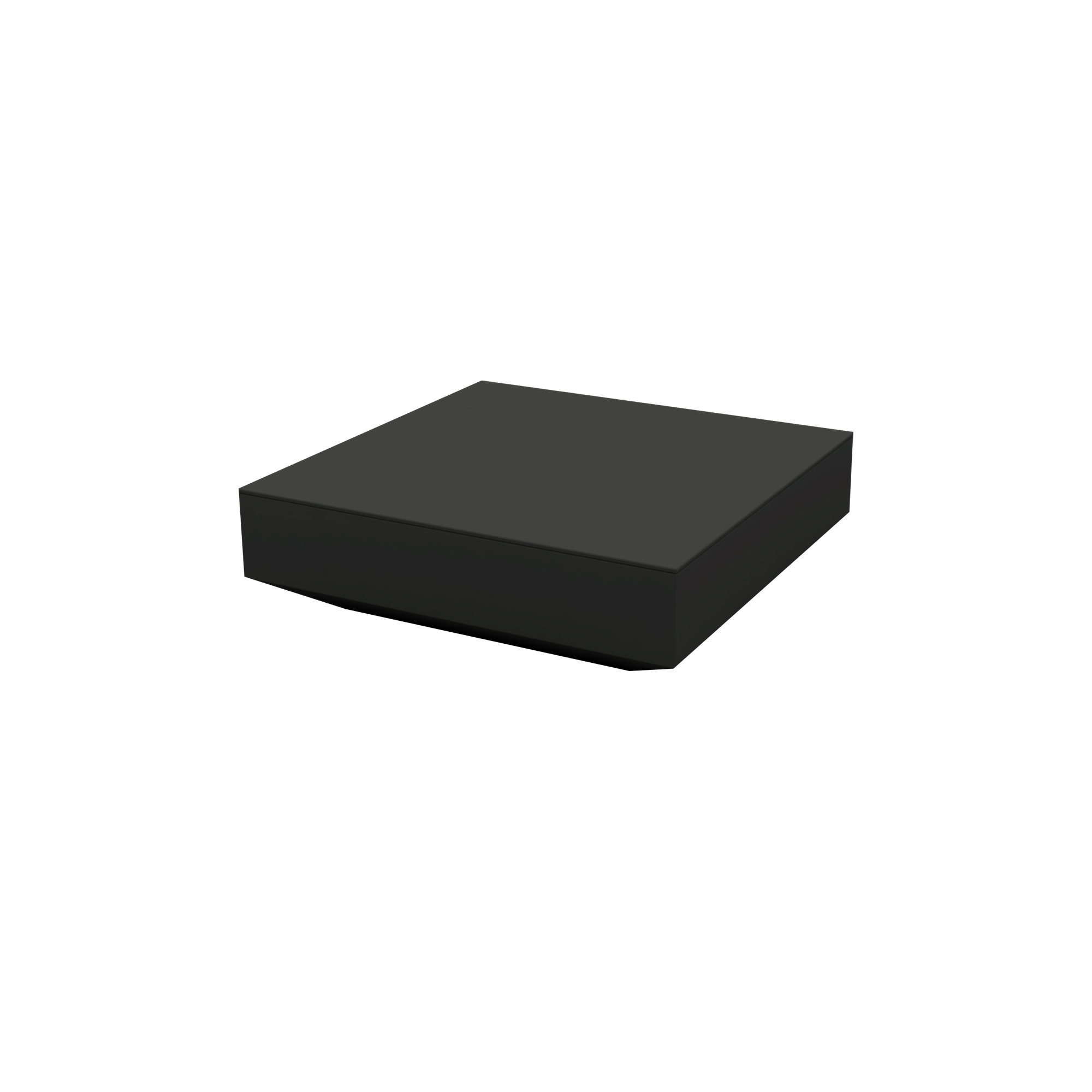 Vela Resin Coffee Table, 39.75" W x 39.75" L x 11.75" H, Black